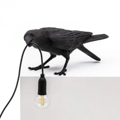 SELETTI Dekorationsbelysning|Bordlamper>Bird Lamp legesyg LED-bordlampe, sort