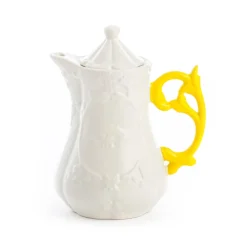 SELETTI I-Wares tekande, hvid/gul, 1,2 liter, porcelæn