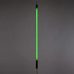 SELETTI Gulvlamper|Gulvlamper>LED-lampe Linea, grøn, trædetaljer, universal