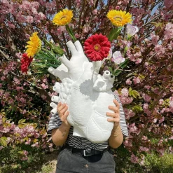 SELETTI Møbel Og Interiør>Love in Bloom Kæmpe vase, hvid, h 60 cm, glasfiber