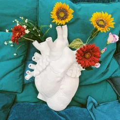 SELETTI Møbel Og Interiør>Love in Bloom Kæmpe vase, hvid, h 60 cm, glasfiber