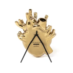 Love in Bloom-vase, guldfarvet, hjerteformet, porcelæn^SELETTI Sale