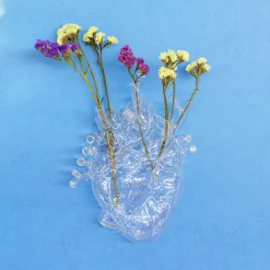 Love in Bloom-vase, klar, højde 24 cm, hjerteformet, glas^SELETTI Clearance