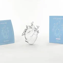 Love in Bloom-vase, klar, højde 24 cm, hjerteformet, glas^SELETTI Clearance