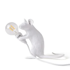 SELETTI Dekorationsbelysning>Muselampe LED-pære USB-siddende hvid