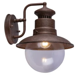 Globo Sella udendørs væglampe i rustfarvet stål