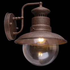 Globo Sella udendørs væglampe i rustfarvet stål