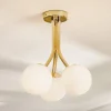 Domiluce Loftlamper>Selva loftlampe med tre glaskugler, guld