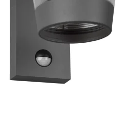 Sensor-udendørs væglampe CAVADO, antracit, højde 28 cm, IP44^Trio Lighting Outlet