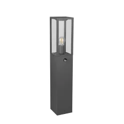 Trio Lighting Sensor-vejlampe GARONNE, antracit, højde 80 cm, metal IP44