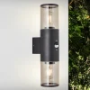Brilliant Sergioro udendørs væglampe, 2 lyskilder med sensor