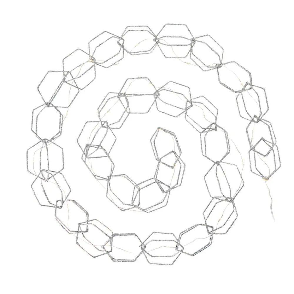 Serve LED-lyskæde, 20 lyskilder, sølv^Markslöjd