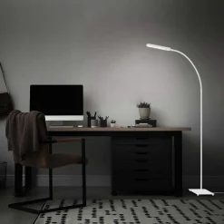 Briloner Servo LED-gulvlampe, kan dæmpes, CCT, hvid