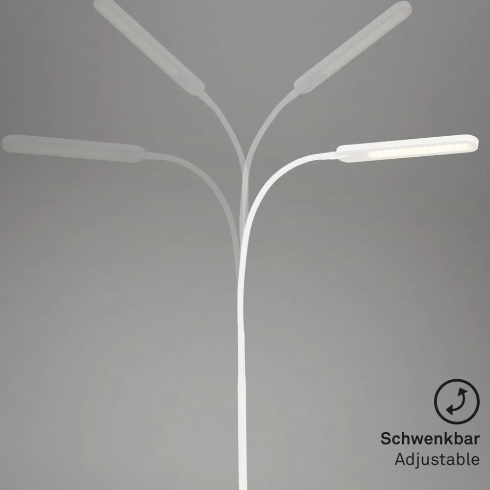 Briloner Servo LED-gulvlampe, kan dæmpes, CCT, hvid