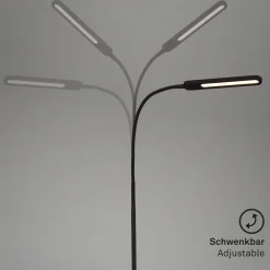 Briloner Servo LED-gulvlampe, kan dæmpes, CCT, sort