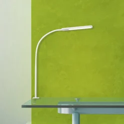 Briloner Arbejdsrum/Kontor|Bordlamper>Servo LED-klemmelampe, kan dæmpes, CCT, hvid