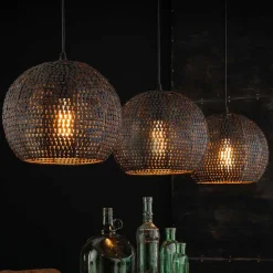 Setengah hængelampe, 3 lyskilder, runde skærme^Zijlstra New