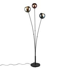 Reality Leuchten Sheldon gulvlampe med 3 glas-kugleskærme