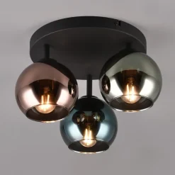 Reality Leuchten Loftlamper>Sheldon loftlampe med 3 glas-kugleskærme