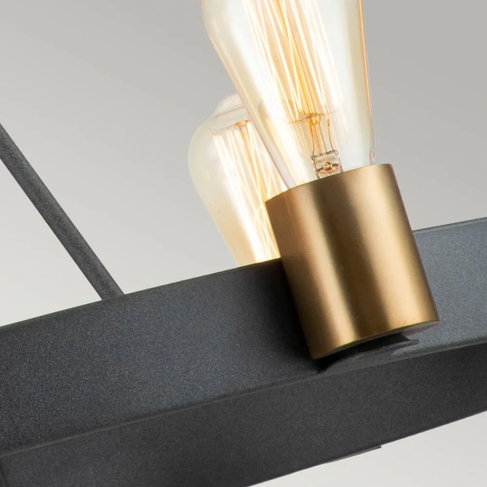 Quintiesse Lysekroner>Silas lysekrone, sort, 6 lyskilder, Ø72,3cm