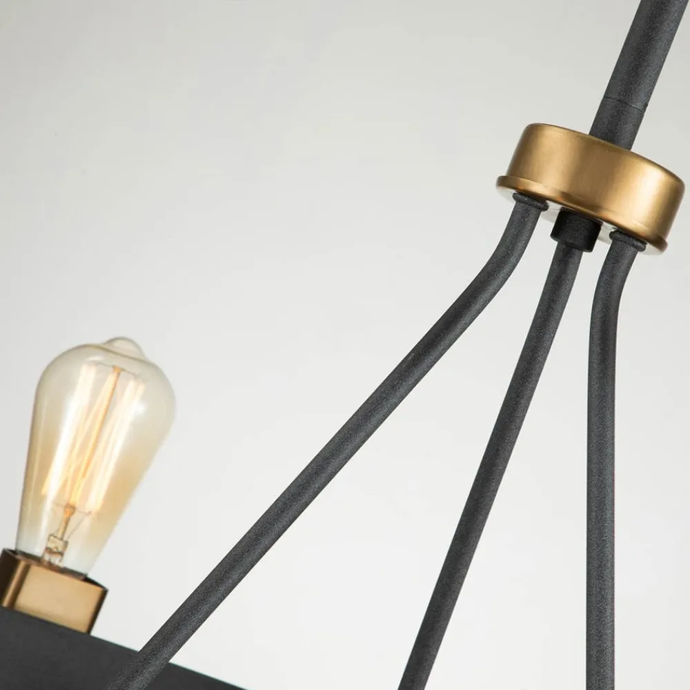 Quintiesse Lysekroner>Silas lysekrone, sort, 6 lyskilder, Ø72,3cm