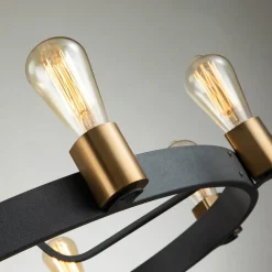 Silas lysekrone, sort, 8 lyskilder, Ø 82,9cm^Quintiesse Best