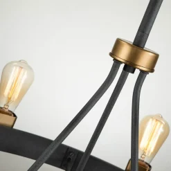 Silas lysekrone, sort, 8 lyskilder, Ø 82,9cm^Quintiesse Best