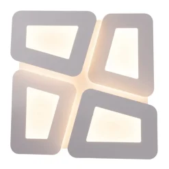 Simes loftlampe, hvid, metal, 48x48 cm, CCT, fjernbetjening^Näve Sale