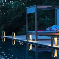 Les Jardins Skaal LED solcelle-lanterne med sensor, 39 cm