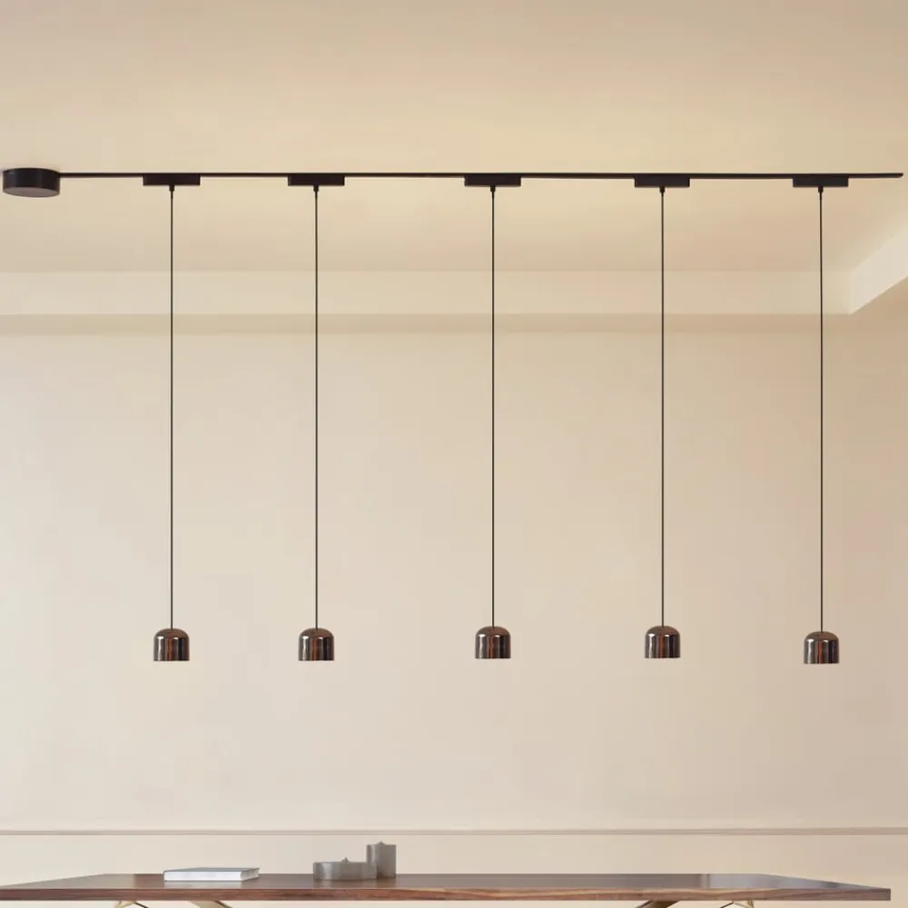 Skinne system 48V Lumaro, pendel, cylinder, 5 lyskilder, sort^Lindby Sale