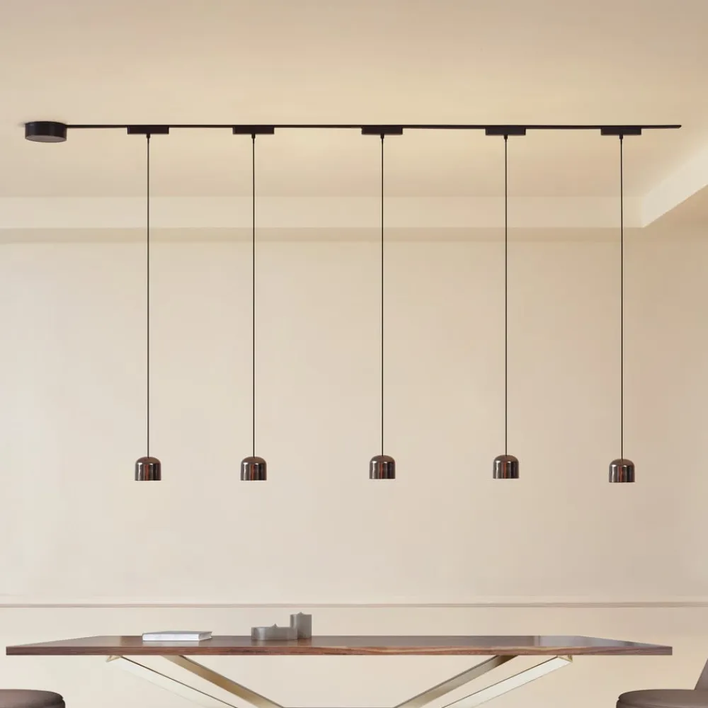 Skinne system 48V Lumaro, pendel, cylinder, 5 lyskilder, sort^Lindby Sale