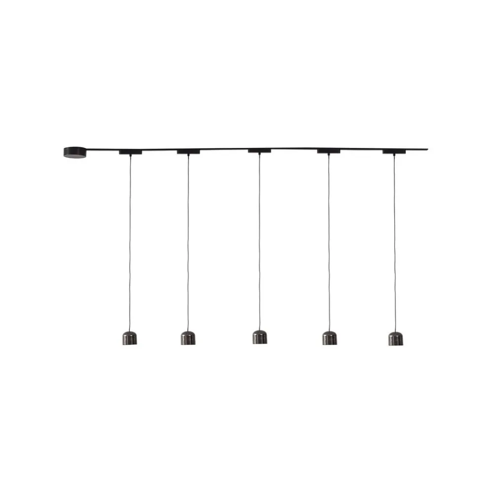 Skinne system 48V Lumaro, pendel, cylinder, 5 lyskilder, sort^Lindby Sale