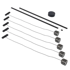 Skinne system 48V Lumaro, pendel, cylinder, 5 lyskilder, sort^Lindby Sale