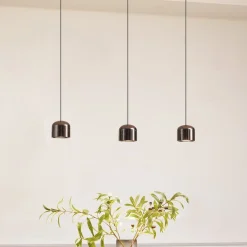 Lindby Skinne system 48V Lumaro, pendel, cylinder, 3 lyskilder, sort