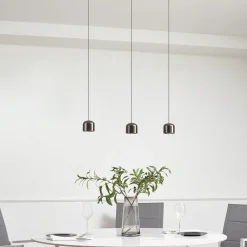 Lindby Skinne system 48V Lumaro, pendel, cylinder, 3 lyskilder, sort