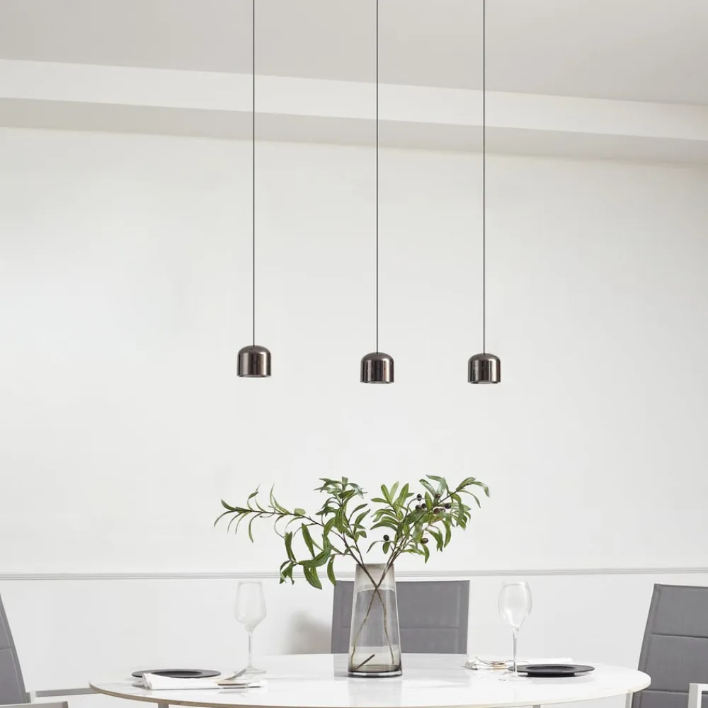 Lindby Skinne system 48V Lumaro, pendel, cylinder, 3 lyskilder, sort