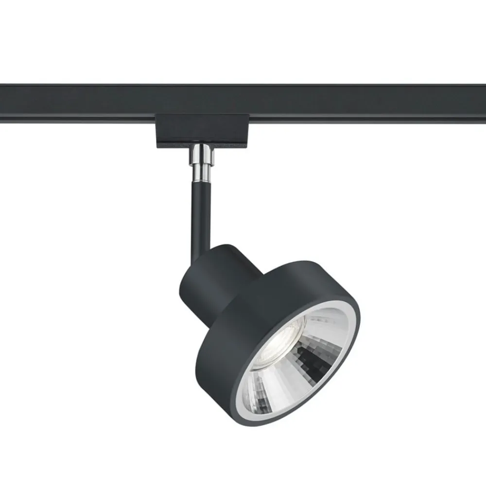Skinnespot DUOline 780701, Ø 11cm, sort, 2-faset, GU10^Trio Lighting Discount
