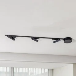 Lindby Skinnesystem 48V Lumaro, 3 LED-lister, sort, CCT