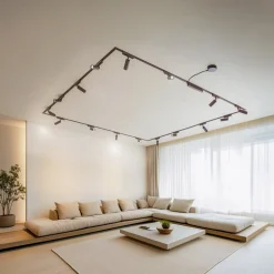 Skinnesystem 48V Lumaro spots 16-flg. sort Ø4cm dæmpbar^Lindby Best