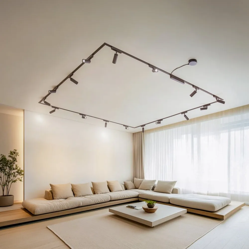 Skinnesystem 48V Lumaro spots 16-flg. sort Ø4cm dæmpbar^Lindby Best