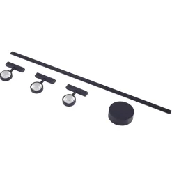 Skinnesystem 48V Lumaro, spots, 3 lyskilder, sort, Ø 7,3 cm^Lindby Sale