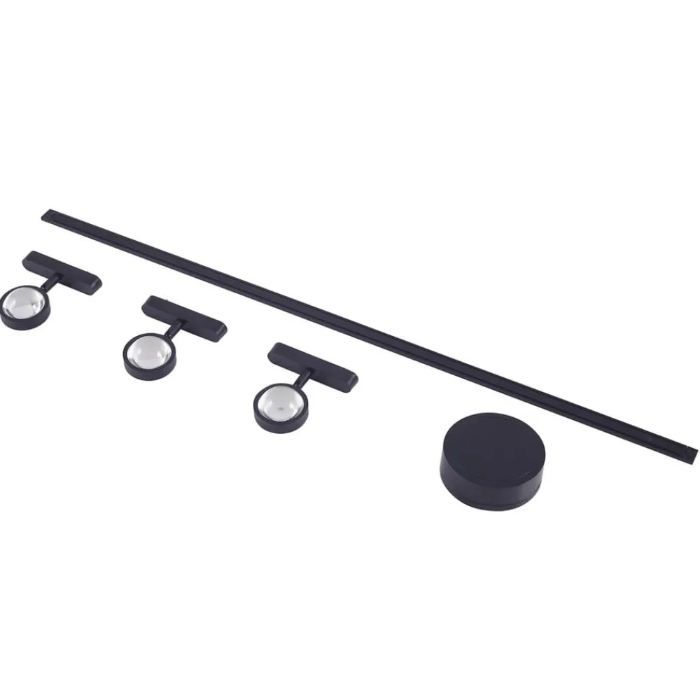 Skinnesystem 48V Lumaro, spots, 3 lyskilder, sort, Ø 7,3 cm^Lindby Sale