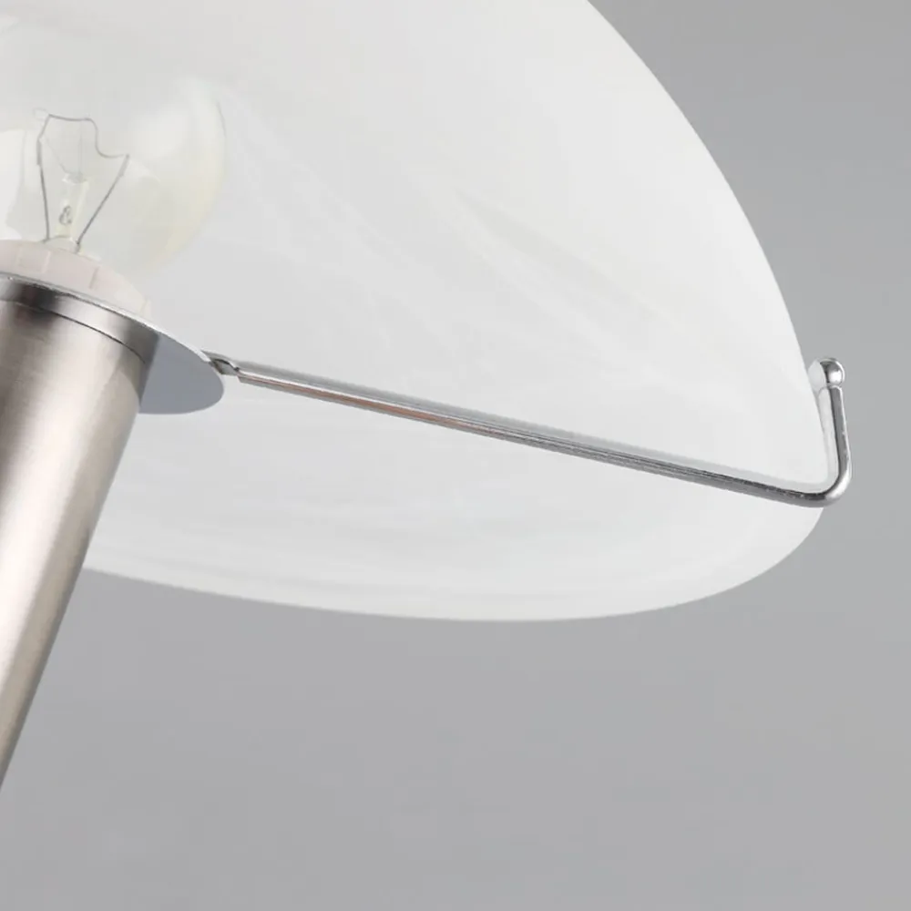 Lindby Skøn Viola bordlampe i mat nikkel