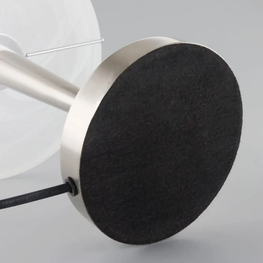 Lindby Skøn Viola bordlampe i mat nikkel