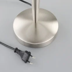 Lindby Skøn Viola bordlampe i mat nikkel