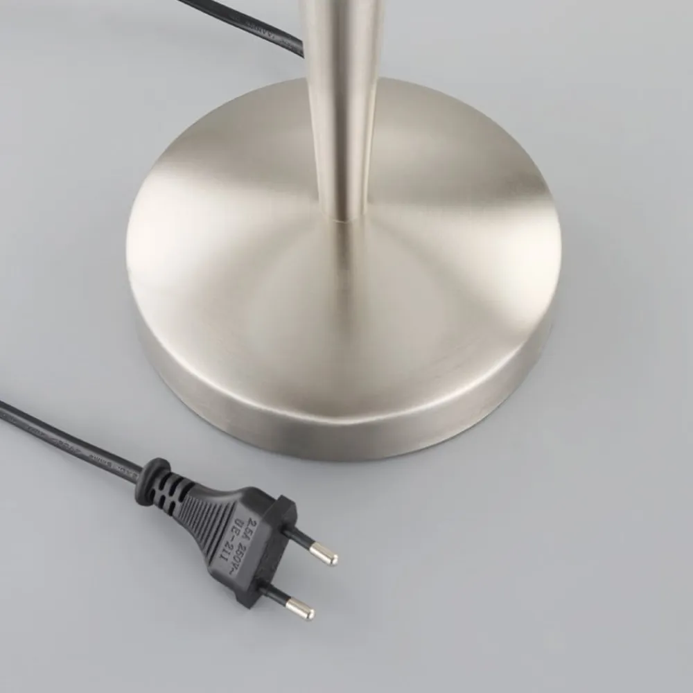 Lindby Skøn Viola bordlampe i mat nikkel