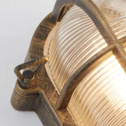 Searchlight Skotlampe Porto oval, sort-guld