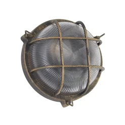 Skotlampe Porto rund, sort-guld^Searchlight