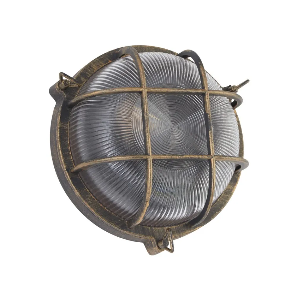 Skotlampe Porto rund, sort-guld^Searchlight