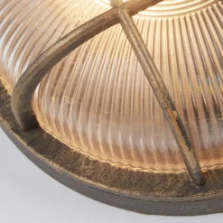 Skotlampe Porto rund, sort-guld^Searchlight